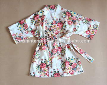 Flower Girl Robe-Floral Cotton Robe-flower Girl Gift-Baby Shower Gift KR0003