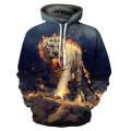 Boze tijger 3D -print hoodie