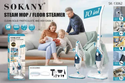 2500W Electric Floor Steam Mop & Handheld Steam Cleaner for Home Cleaning