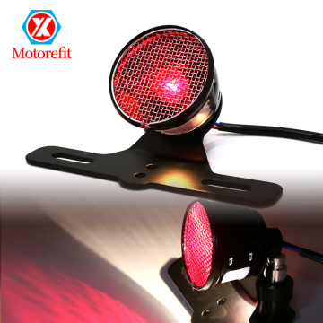 Universal RTS Motorcycle LED Retro Brake Plate Tail Light for Motorbike