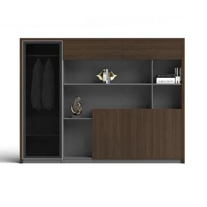 Wooden Office File Bookcase - Storage Rack for Cabinets and Furniture