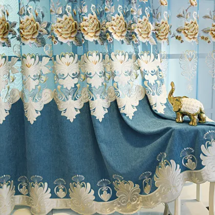European style embroidered curtains