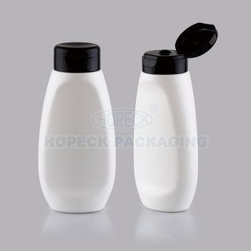 300ml Flat Round Shape PE plastic empty toner tonic conditioner bottles with your logo