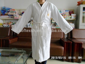 100% cotton waffle bathrobe for hotel and home use