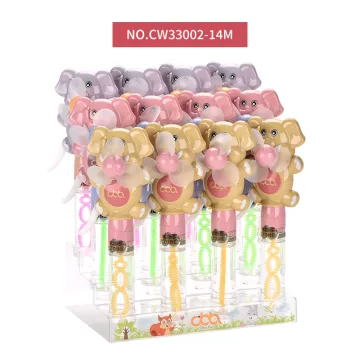 Luminous elephant fan toy for bubble wand