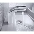 New style deck mounted single handle water saving hot/cold brass basin faucet