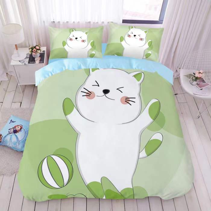 Oem Printed Cartoon100% Cotton Bed Sets for Kids