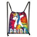 Custom Rainbow Lesbian Gay Pride Drawstring Bags