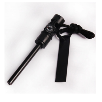 WATOWER Survival Rod with Flint Striker Ruler