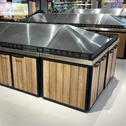 Customizable Steel and Wood Fruit and Vegetable Shelves