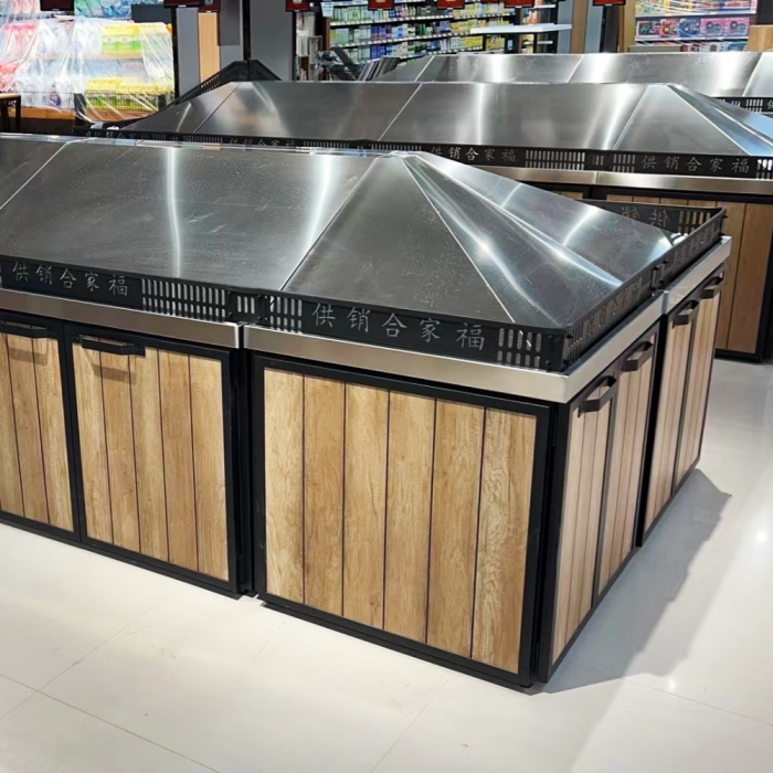 Fresh Fruits and Vegetables Display Shelves