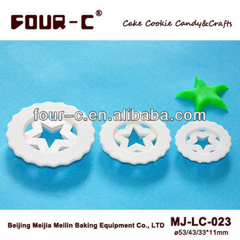 Newest star plastic pastry cutter set 3 Classic cake decorating kit DIY pastry tool