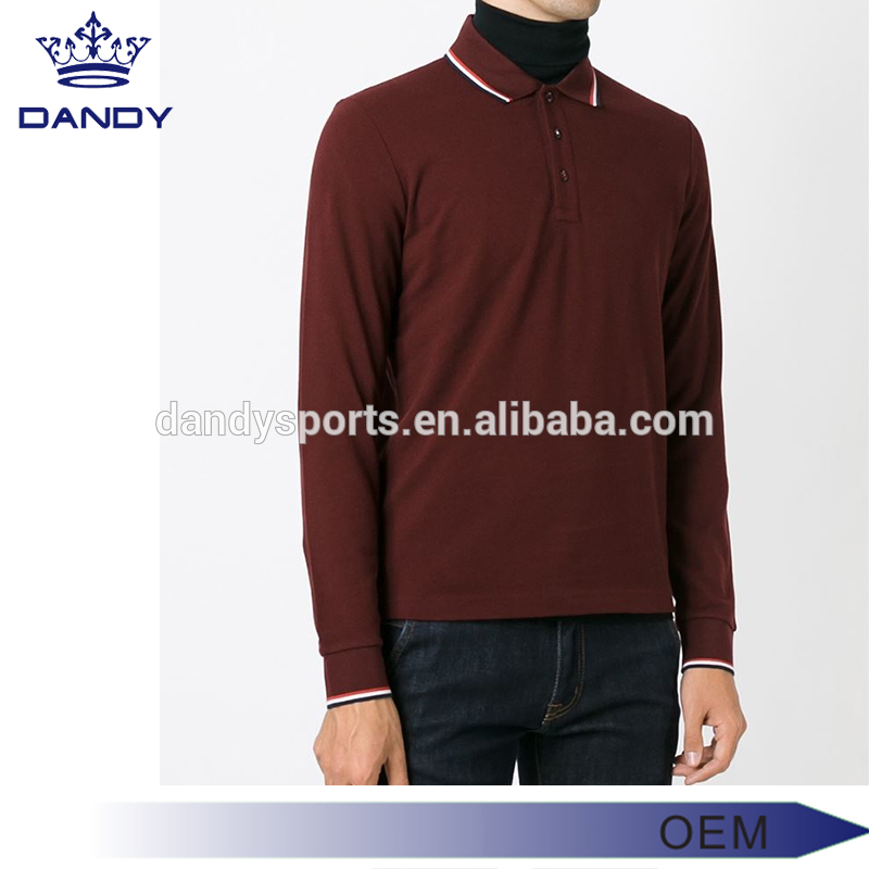 sublimated custom long sleeves polo shirt