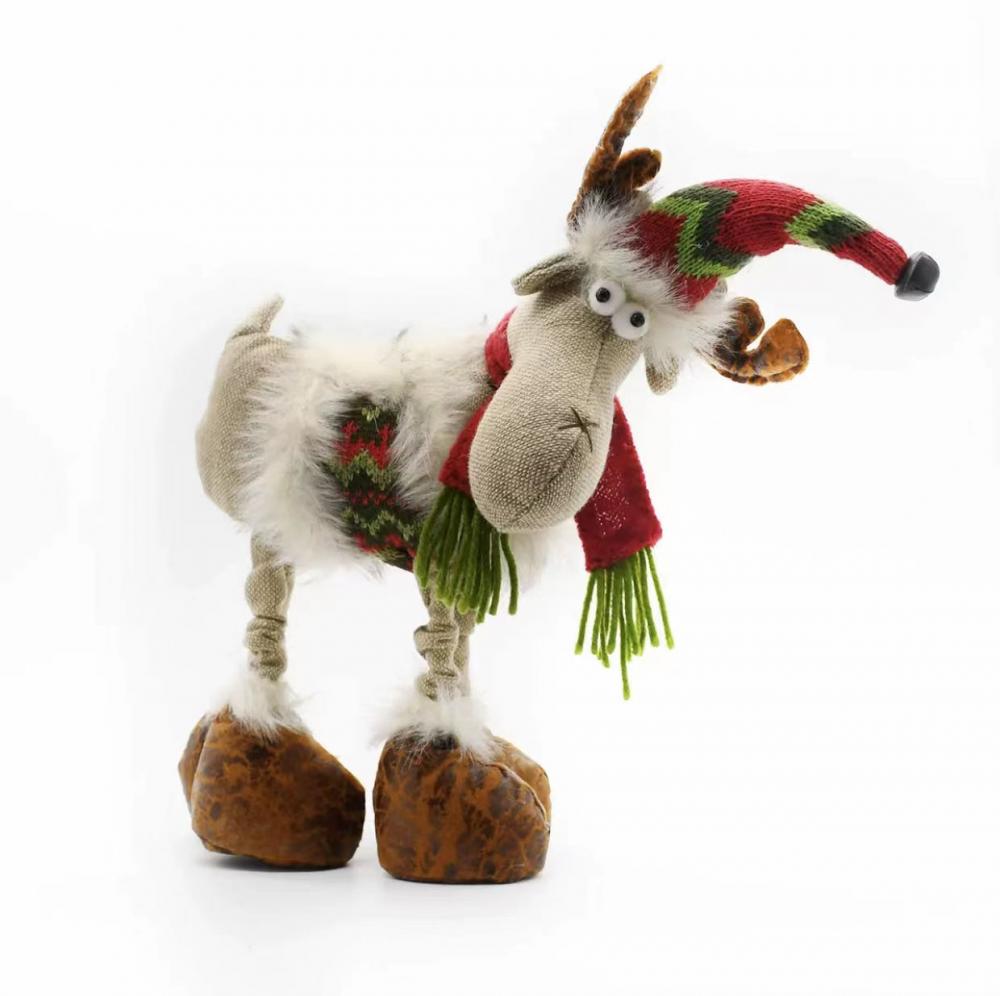 A standing elk plush toy for Christmas