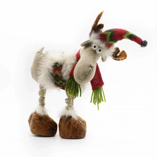 A standing elk plush toy for Christmas