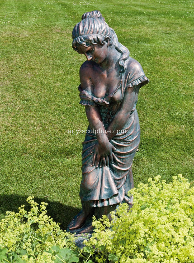 الحياة حديقة حجم تمثال امرأة برونزية