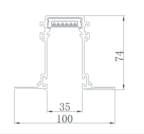 Linear Track แบบฝัง - B