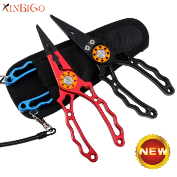 Aluminum Handle Titanium Lip multifunctional Fishing Pliers