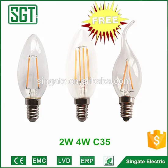 CE EMC RoHs certificated E12 E14 Base 360 Degree c35 led spiral candle light filament led bulb