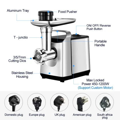 Hot Sale Metal S/S Automatic Mincers Food Mincing Machine Electric Meat Grinder