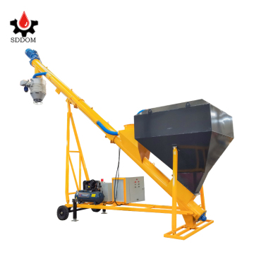 Screw Auger Conveyors for Small Cement Silos with Mobile Big Bag Discharging and Bulk Truck Loading System