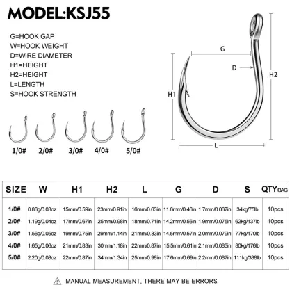 Factory Direct Price High Carbon Steel Fishing Hooks for Deep Ocean - Circle Squid & Grouper with Large Barb