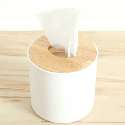 Multifunctional toilet paper napkins plastic wooden box