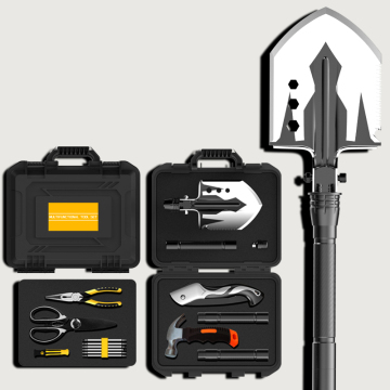 Survival Outdoor Camping Equipment: Multifunctional Vehicle Shovel Emergency Tool Kit
