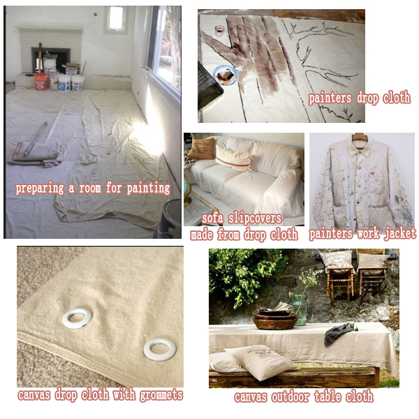 canvas drop cloth usaging