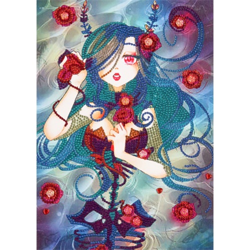 Anime Girl Decorativa Pintura Diamante Pintura