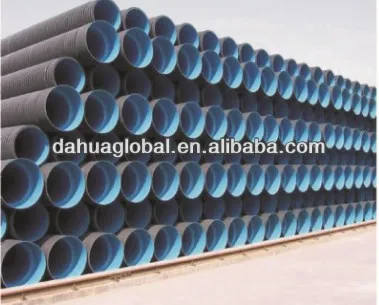High density PE double wall corrugated pipe