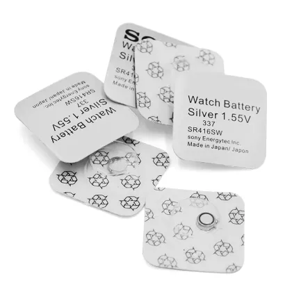 Silver 1.55V SR416SW Button Cell Battery for Sony