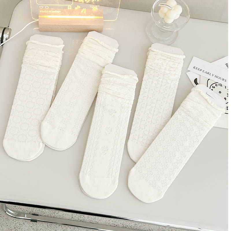 Combed Cotton High Tube Cotton Pile Socks