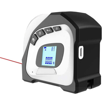 Wholesale 2-in-1 40M + Carbon Steel LCD Laser Tape Measure 5M Green 2pcs