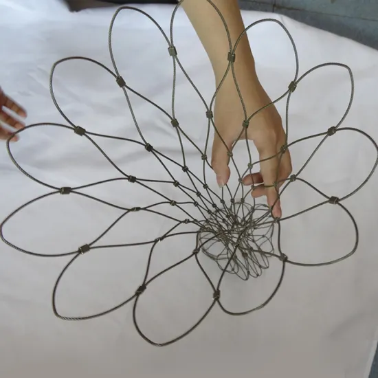 Hot Sale Flexible Light Drop 304 316 Stainless Steel Anti-Theft Metal Rope Mesh Bag