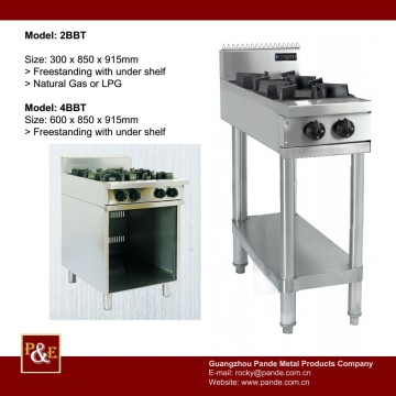 4 Burner Industrial Gas Cooking Range
