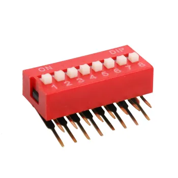 Right Angle 2.54mm Dip Switch 2~12 Position Piano Dial Switch