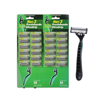 New Model 3 Blade Disposable Razor Hanging Card Package
