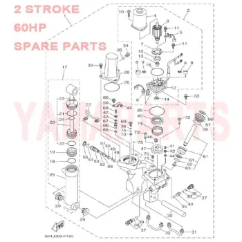 Screw Pan Head with Washer for Yamaha Seatan 2 Stroke 60HP Outboard Engine Power Trim & Tilt Assy Spare Parts