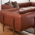 Siena Leather Sofa مستقيم