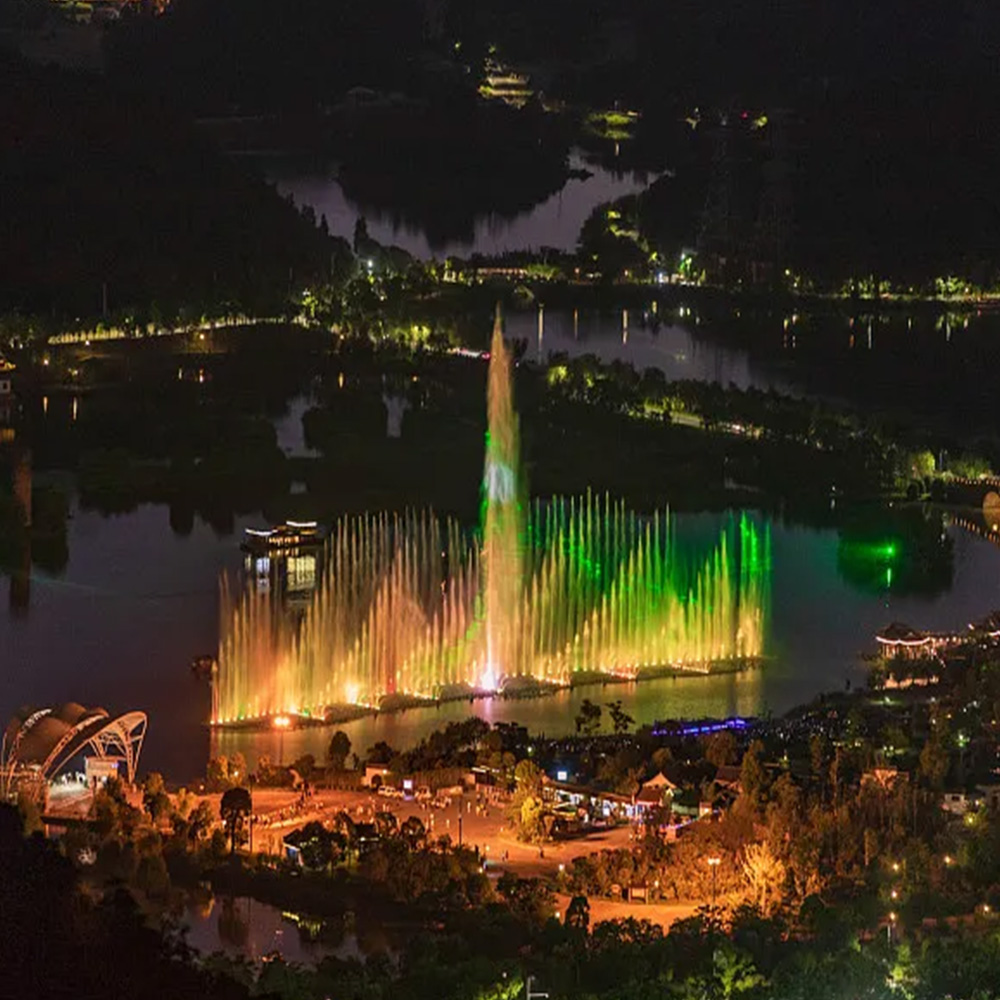 Grande fonte de lago para paisagens cênicas de resorts de lago