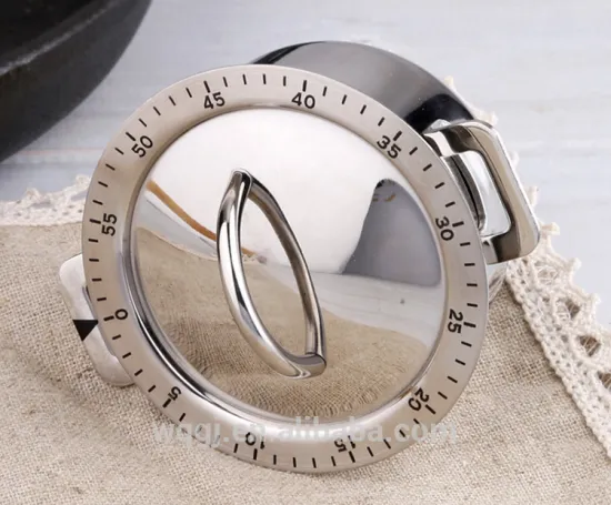 High Quality Stainless Steel Cooking Timer Kitchen Tools 60 Minutes Cute Pot Shape Timer