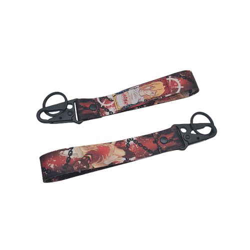 Custom Logo Anime Key Strap Carabiner Keychain Wholesale
