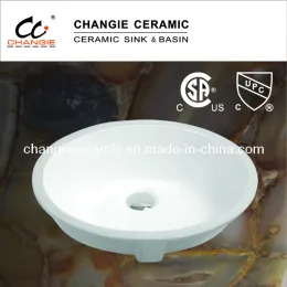 17x14" Vanity Sink, Porcelain Sink, Undercounter Sinks (1613)