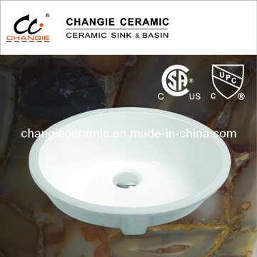 17x14" Vanity Sink, Porcelain Sink, Undercounter Sinks (1613)