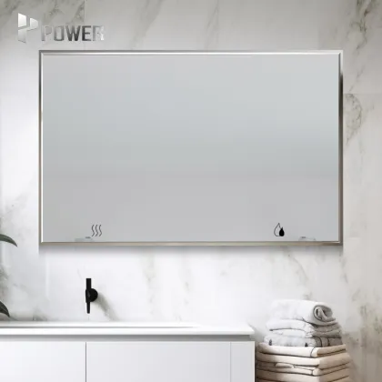 Modern Bathroom Combo: Wall-Mounted Induction Soap Dispenser & Hand Dryer Mirror Cabinet