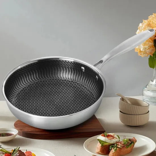 304 Stainless Steel Non-Stick Frying Pan for Induction Cooker