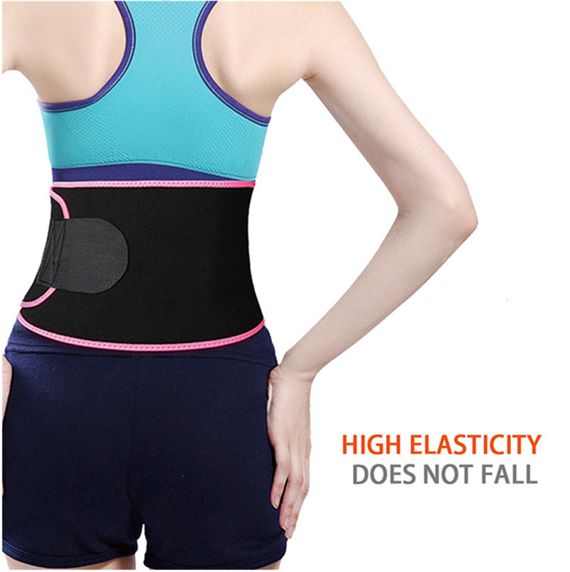 New Custom Logo Compression Adjustable Women Fitness Back Support Belt Tummy Control Sweat Belt Waist Trimmer