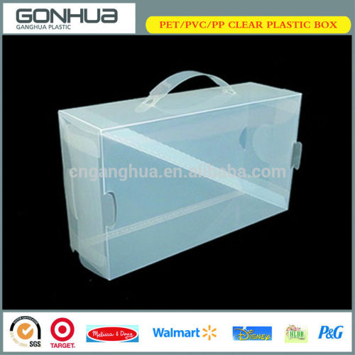 Hot best selling accept custom shoe industrial use Separated design PP plastic type stackable clear plastic shoe storage boxes