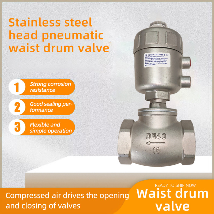 Пневматический поясничный барабанный клапан с головкой из нержавеющей стали